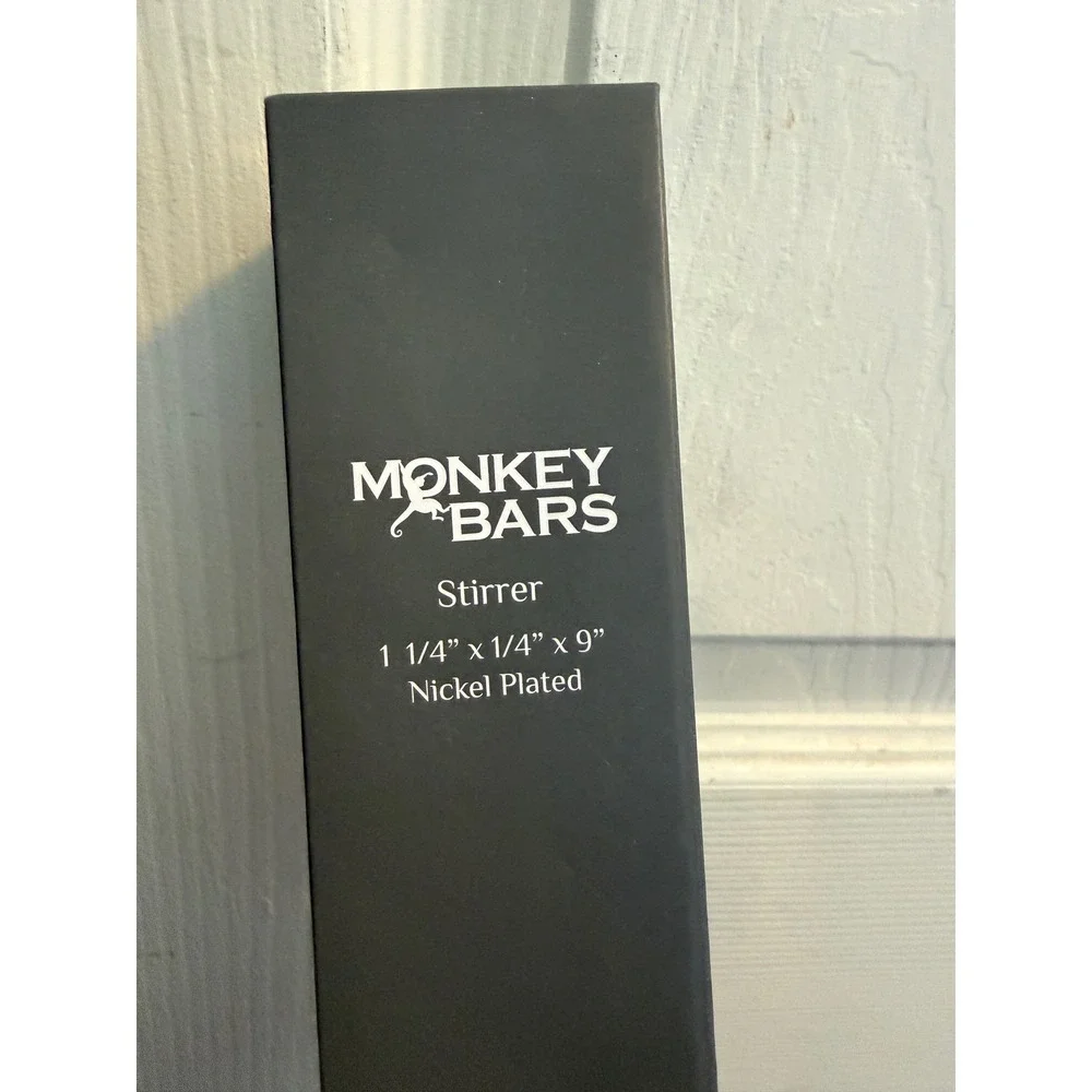 Godinger Monkey Bars Nickel Plated Drink Stirrer Silver Figural